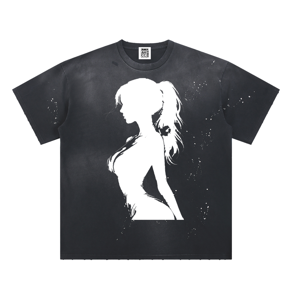Hand-Frayed Sunfade Paint Splatter T-Shirt