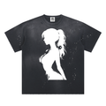 Hand-Frayed Sunfade Paint Splatter T-Shirt