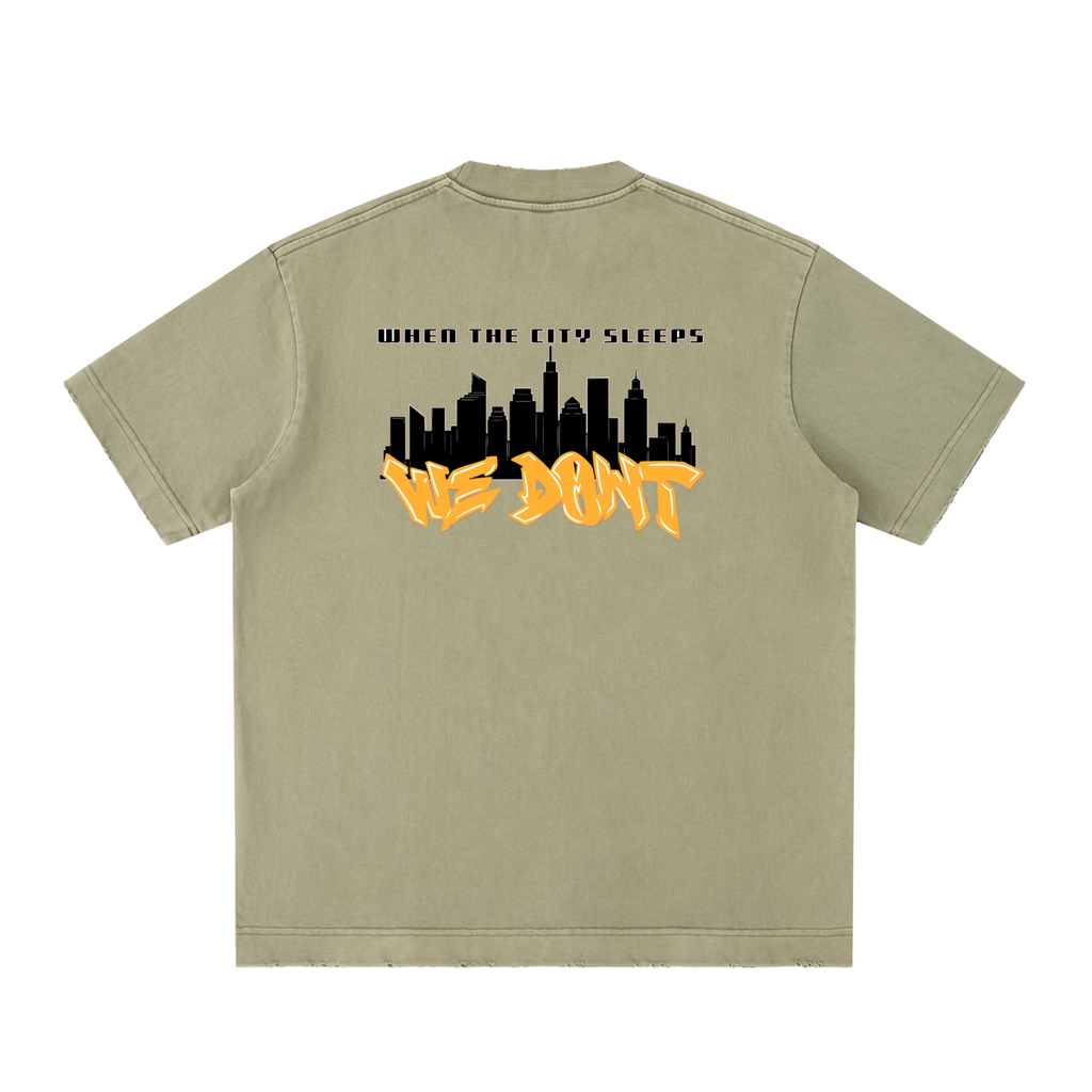 Heavyweight Vintage Washed Frayed T-Shirt