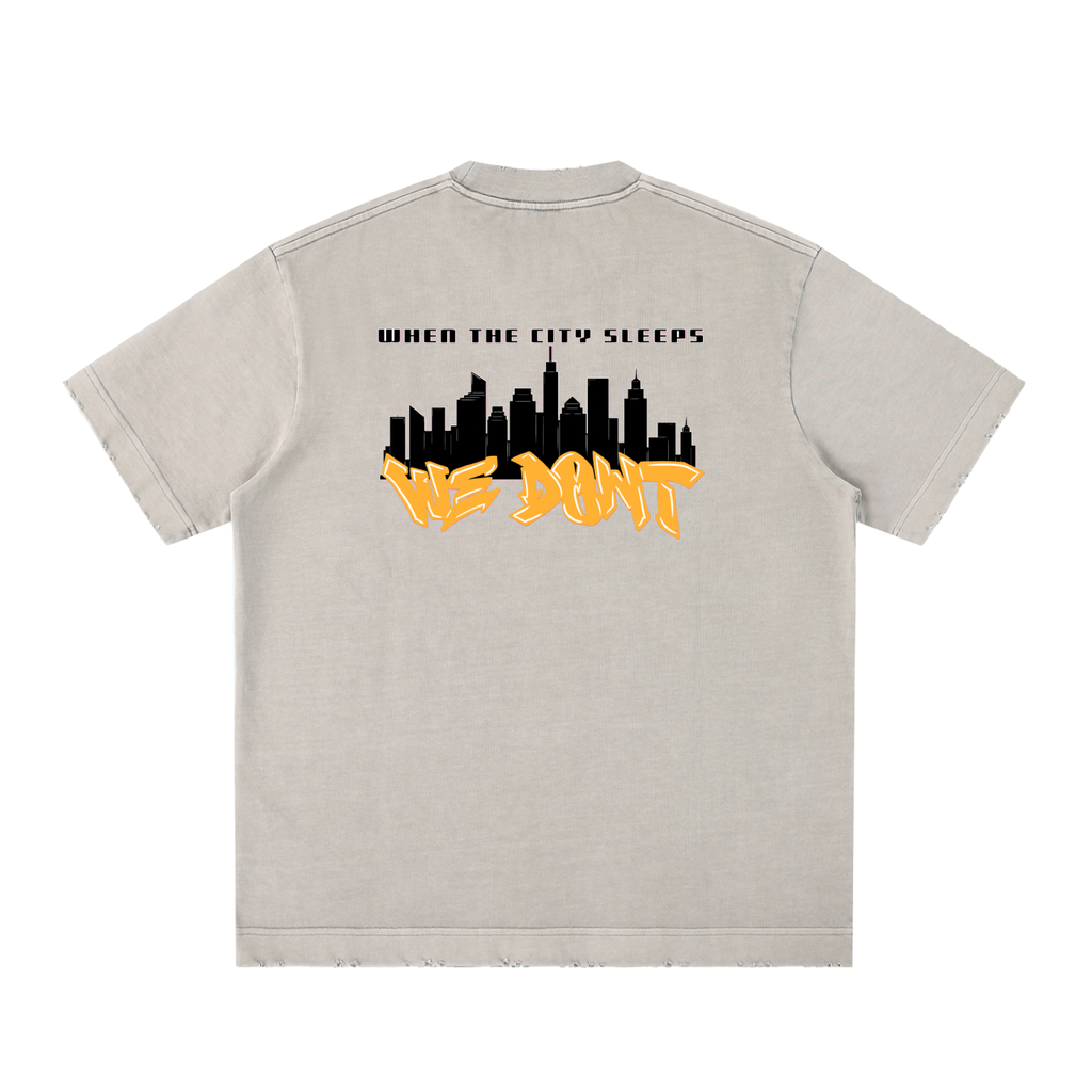 Heavyweight Vintage Washed Frayed T-Shirt
