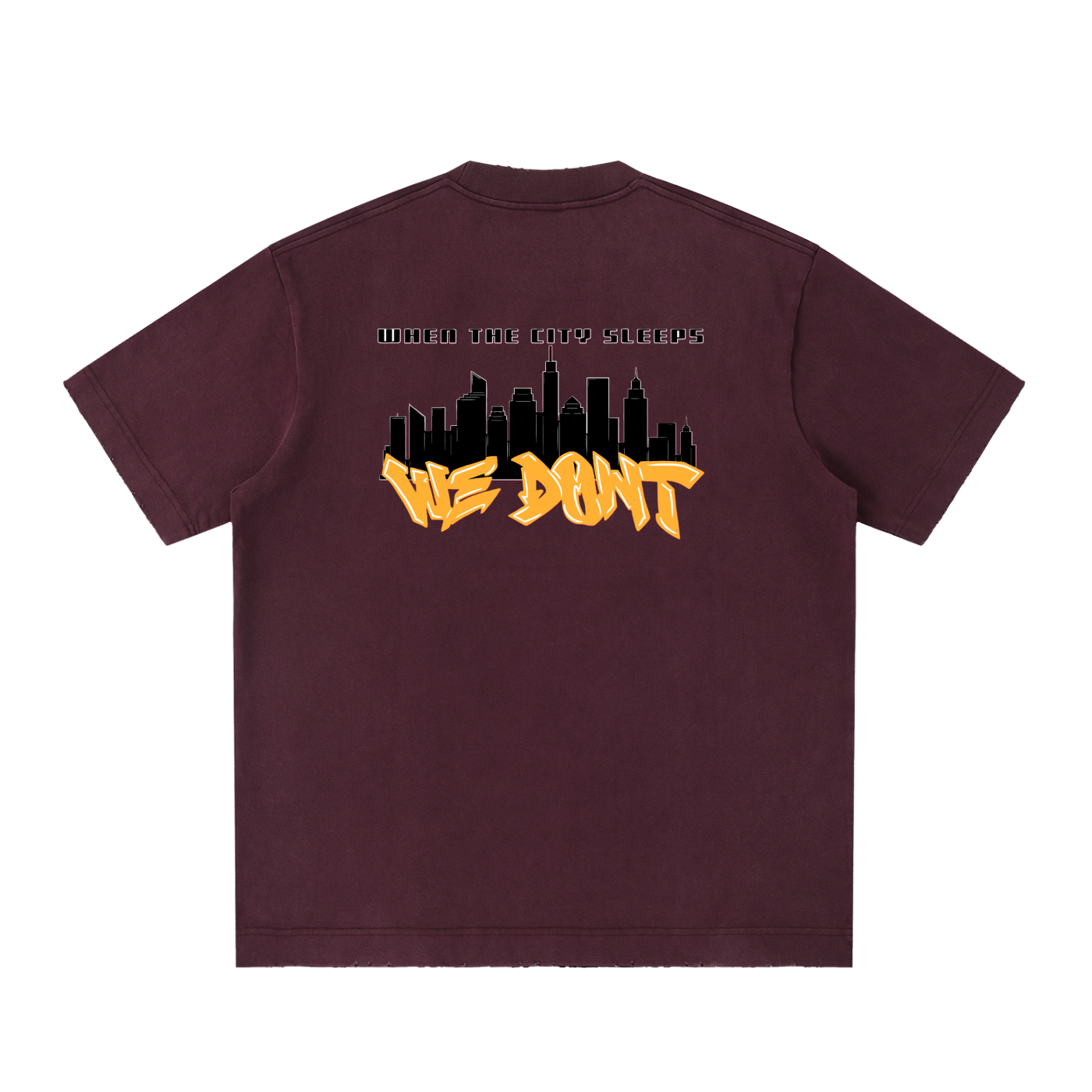 Heavyweight Vintage Washed Frayed T-Shirt